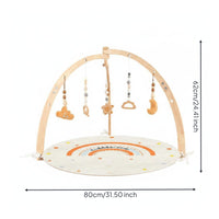 Multi-Functional Wooden Infant Play Gym Child-Led-Inspired Wooden Baby Gym Solid Wood Sensory Training Toy Arch Finish for Infants
