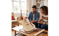 Traditional Design Style Electric Guitar Body with Screw Attached Neck on Poplar Guitar Body Customizable Instrument Part for Luthier, Hobbyists