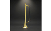 Youngster Trumpet Polished Marching Trumpet Upright Brass Bugle for Practice