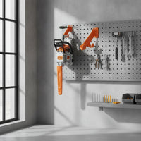 2 Pieces Chainsaw Wall Mount Heavy Duty Chainsaw Wall Hanger Organized Space-Saving for Garage, Shed
