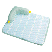 Cooling Dog Bed Mat with Bolster Pillow Cushioned Cooling Mat with Bolster Padded Pad for Cats