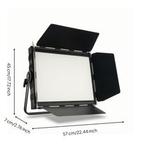 Bi-Color LED Light Panel with Barn Doors Flat Studio Light Panel with Barn Doors Adjustable Lighting Equipment Bright for Livestreaming