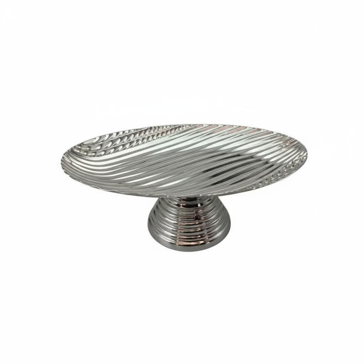 Electroplated Iron Serving Platter Versatile Fruit Bowl Nordic Design High Foot Candy Plate for Party