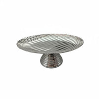 Electroplated Iron Serving Platter Versatile Fruit Bowl Nordic Design High Foot Candy Plate for Party