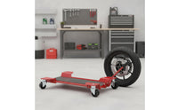 Controlled Motorcycle Mover Dolly with Swivel Wheels Stable Motorcycle Garage Dolly Low-Height for Mechanics