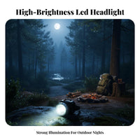 LED Headlight Super Bright Power-Storing Headlight Adjustable Headband Head-Mounted Flashlight for Runners, Fishermen, Running, Fishing, Camping