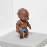 3 Pieces Funny Look Mini Squishy Figure Anxiety Relief Baby Stress Doll Portable Squishy Baby Toy Easy to Clean for Office, Home
