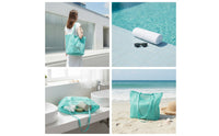 Reinforced Mesh Bag with Inner Pocket Spacious Mesh Tote Bag Transparent Breathable for Women, Swimmers, Beach, Pool, Gym, Travel