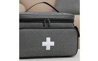 Zippered First Aid Bag with Double Zippers Portable Empty First Aid Kit Storage Case Compact Medical Storage Bag Easy-Access for Car