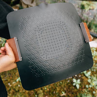 Cassette Cooktop Compatible Camping Grill Pan Induction Ready Nonstick Grill Pan Easy to Clean Cookware Lightweight for Outdoor, Home