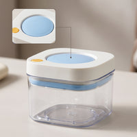 Square Food Jar with Vacuum Seal Space-Saving Vacuum Food Storage Jar Coffee Canister with Airtight Lid Leakproof