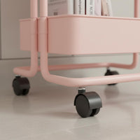 360° Swivel Wheels Rolling Utility Cart Space Saving Multi-Tier Storage Trolley High Load Capacity Wheeled Organizer Cart Heavy Duty for Crafters, Students, Kitchen, Office, Bathroom, Laundry Room