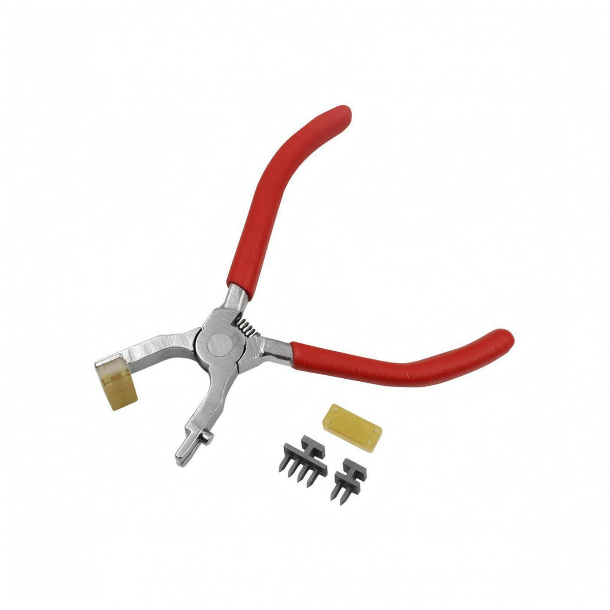 Silent Leather Punching Plier Red Handles Silent Leather Punch Pliers Diamond Hole Punch Plier for Crafters