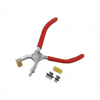 Silent Leather Punching Plier Red Handles Silent Leather Punch Pliers Diamond Hole Punch Plier for Crafters