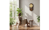 Vertical Wall Clock with Calendar Easy to Read Decorative Wall Clock Elegant Sleek for Entryway
