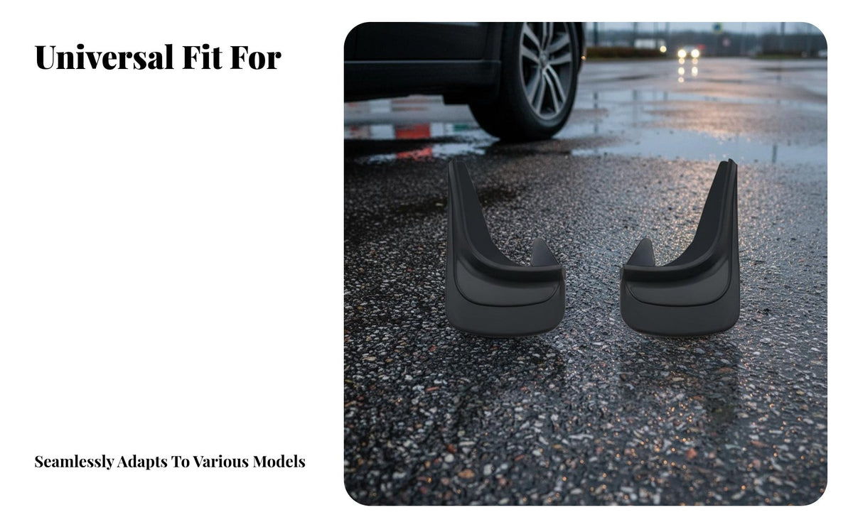 2 Pieces Car Mudguard Waterproof Soft PVC Mud Flap Flexible Material Car Mud Flaps Set for Truck Owners, Winter Driving