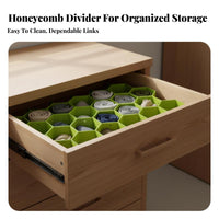8 Pieces Space Saving Honeycomb Drawer Divider Easy to Install Honeycomb Drawer Organizer Multi-Purpose for Adults, Dresser, Kitchen, Closet