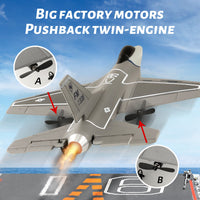 FX8823 3-Channel F16 Fighter Fixed-Wing Foam RC Airplane Toy for Children