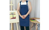 Oil-Proof Heavy Duty Canvas Apron Waterproof Adjustable Bib Apron with Pockets for Gardeners, Woodworkers, Kitchen, Restaurant, Garage