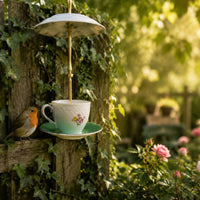 Teacup Bird Feeder Unique Tea Cup Feeder Long-Lasting for Yard