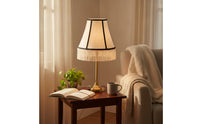 Lamp Shade with Fringe Tassel Fringe Lamp Shade Black and White Decorative for DIYers, Living Room, Bedroom
