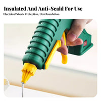 Fast Heating Hot Melt Glue Anti-Leak Design Industrial Hot Glue Built-in Stand for Homeowners, Parents, Home Repair, School Projects