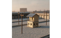 Trackside Railway Scene Building Model Kit Miniature N-Scale Model House Architectural Diorama Building Kit Hobby Grade for Collectors