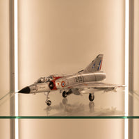 French Fighter Jet Historic Fighter Model Plane Silvery Die-Cast Aircraft toy Detailed Cast-Metal Plane Model for History Buffs