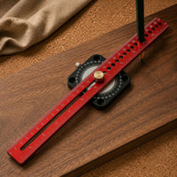 Adjustable Compass Ruler Multi-Function Woodworking Marking Gauge Two-Way Scale