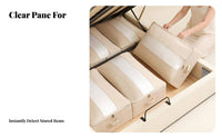 Underbed Fabric Container Space-Saving Under-Bed Clothes Container for Dorm Room