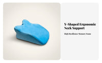 Contoured Y-Shaped Prone Pillow Raised Side Supports Face-down Reading Pillow Pressure Relief for Phone Use