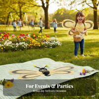 2 Pieces Wing Accessories and Headband Set Cute Design Bumblebee Wing Attachments and Headband Easy to Wear Bumblebee Costume Set for Girls, Boys