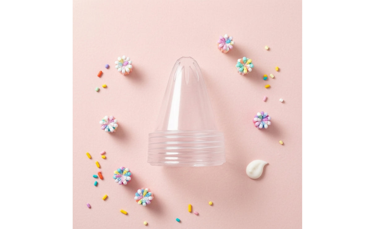 Star Piping Tip Translucent Decorating Tip with Threaded Base Tapered
