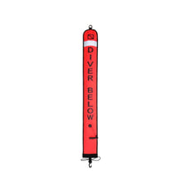 Reflective Band Diving Warning Buoy Nylon Diving Buoy Marker Black Edging Inflatable Dive Buoy Attachment Loop for Divers