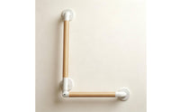 Stainless Steel Wall Mounted Bathroom Handle Anti-Slip Bathroom Grab Bar Wood Grain Toilet Grab Rust Resistant for Elderly, Disabled People, Restroom