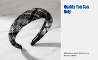 2024 Grey Plush Wide Headband, Handmade Hair Accessory for Women, Autumn Winter, High Crown, Face Slimming, Customizable