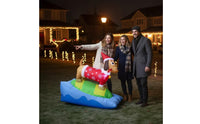 Christmas Inflatable Dachshund Lighted Inflatable Dachshund Festive Yard Decoration for Homeowners, Families