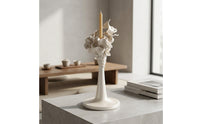 Textured Sculptural Candle Holder Wabi-Sabi Tabletop Candle Holder Modern Candlestick Stand Elegant for Art Collectors, Shelf