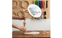 Wooden Embroidery Stand Hands Tabletop Embroidery Stand Beechwood for Crafters, Hobbyists