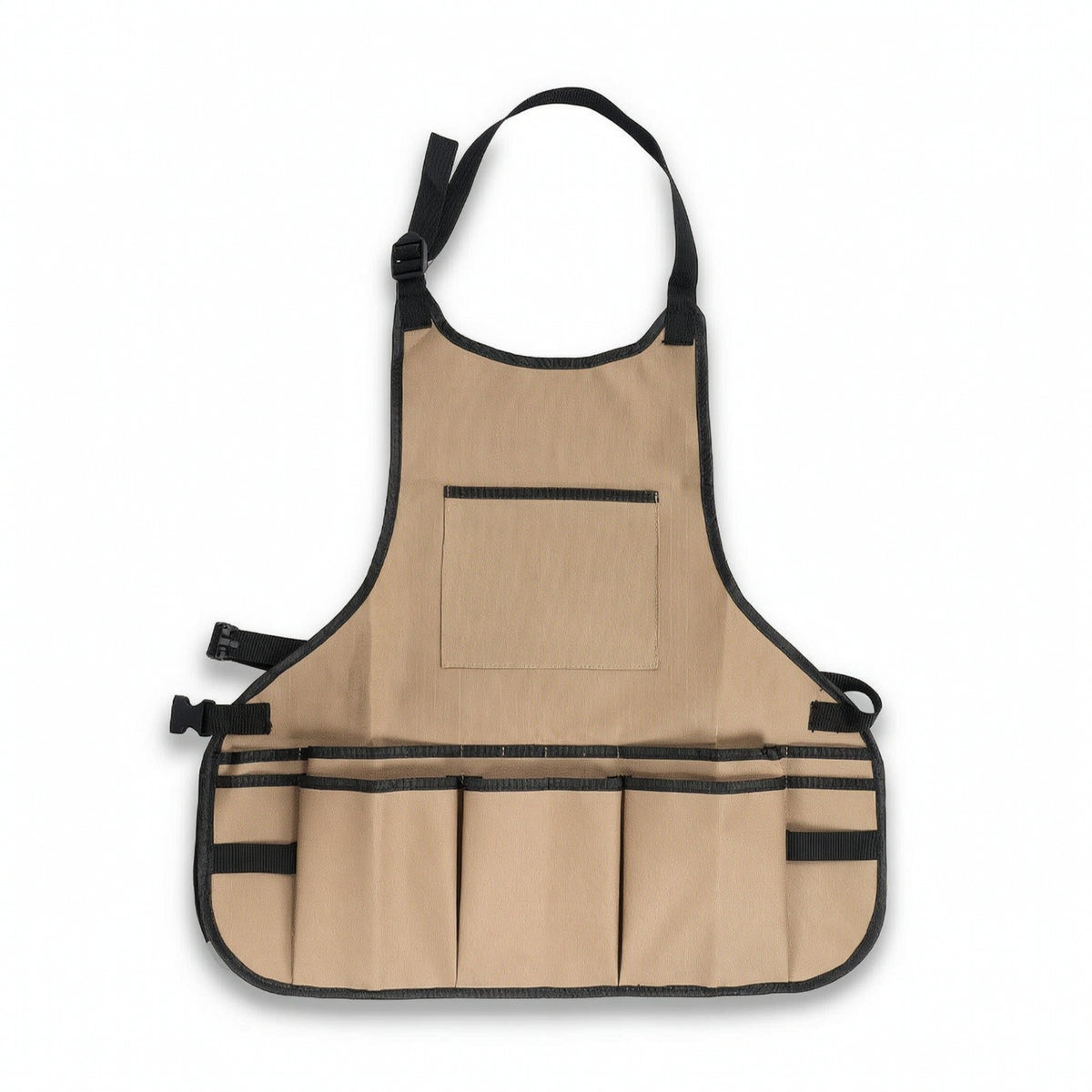 Multi-Pocket Canvas Apron with Pockets Water-Resistant Tool Apron with Pockets Long-Lasting Reinforced Stitching for Gardeners, Woodworkers, Gardening
