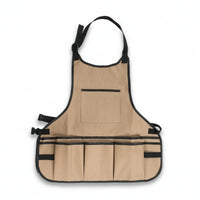 Multi-Pocket Canvas Apron with Pockets Water-Resistant Tool Apron with Pockets Long-Lasting Reinforced Stitching for Gardeners, Woodworkers, Gardening
