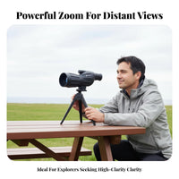 Long Range 15-40x50 Monocular Fully Multi-Coated Monocular Tele with Tripod Adjustable Eyecup Angled Spotting Non-Slip Grip for Bird Watchers, Outdoor Enthusiasts, Camping, Sightseeing, Traveling