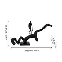 Abstract Human Figure Sculpture Modern Human Figure Sculpture Artistic Decorative Display Statue for Entryway