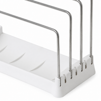 Cutting Board Rack & Knife Block Holder, Countertop Knife Storage Rack for Limited Space, Synthetic Polymer & Stainless Steel Kitchen Organiser