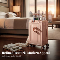 Combination Lock rigid-shell hand luggage quiet rollers rigid-shell hand luggage Telescoping Handle Suitcase Organized Interior for voyagers, Vacationers, Business Professionals, Vacations, Weekend short trips, Airport