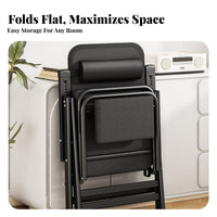 VersatileUse Sit and Lie Adjustable Folding Lounger Ergonomic Design Recliner Padded Cushion Lounge Chair Full Body Support for Office Workers, Students, Homeowners, Restping, Dormitory, Living Room, Balcony