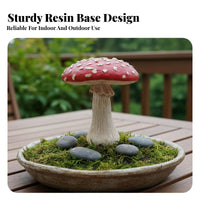 Resin Toadstool Statue Whimsical Resin Toadstool Figurine Nordic Design