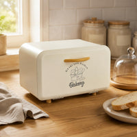 Drop down Bread Box White Metal Bread Box Space Saving