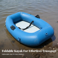 Individual Inflatable Fishing Raft Wear-Resistant Portable Fishing Raft Inflatable Buoyant Tube Foldable Belly Boat