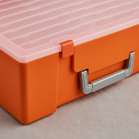 19 Pieces 18-Case Photo Keeper Clear Construction Photo Storage Box Large Capacity Portable Picture Case for Crafters, Collectors, Home Office, Garage